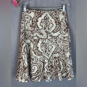Gap Brown & Cream A Line Skirt- Sz 0